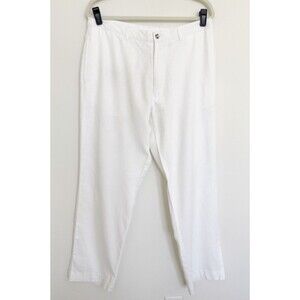 Alan Flusser Mens White Linen Rayon Blend Beach Wedding Pants 36 X 32